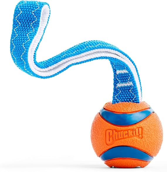 Chuckit! Ultra Tug Köpek Çekiştirmeli Oyun Topu (Small) - Dayanıklı Halatlı Doğal Kauçuk, Yüksek Sıçrama Gücü, Küçük Boy Köpekler İçin