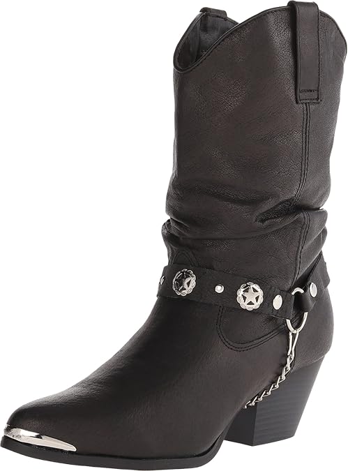 Dingo Womens Olivia Pointed Toe Pull On Casual Boots Mid Calf Mid Heel 2-3"