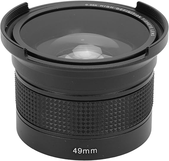 Fisheye Lens, Panoramic Macro Fisheye Lens, 0.35x Super Wide Angle, 2 in 1 Detachable Lens, AF IR Compatible (55mm)