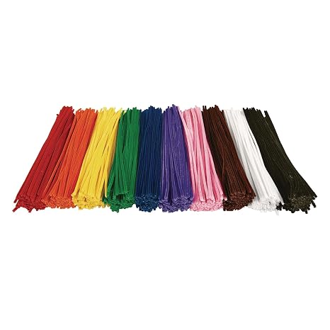 Colorations Chenille Stem Pipe Cleaners, Pack of 1000, Assorted Colors, Arts & Crafts, Decorating, STEM, Single Color, Activities for Kids, Crafting, Straw Cleaner, DIY