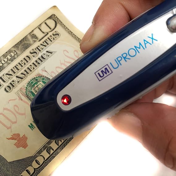 Mini 2-in-1 Counterfeit Money Bill Detector UV & Magnetic | Detects fake USD, EUR, GBP & any currency. UV + magnetic head checker, lanyard.