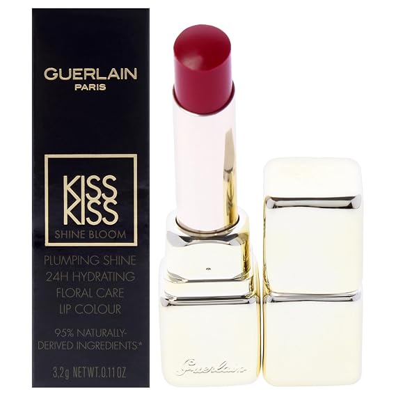 Kiss Kiss Shine Bloom Lipstick - 409 Fuchsia Flush by Guerlain for Women - 0.11 oz Lipstick