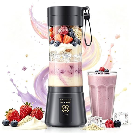 Personal Size Portable Blender Make Smoothies - Mini Blender 12oz Juice Cup