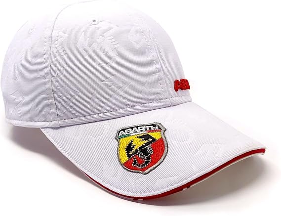 Abarth 21732 White Cap Curved Visor