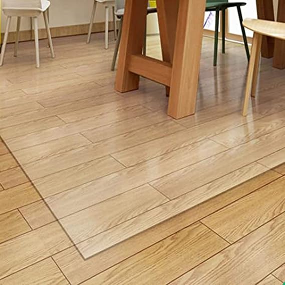 Clear Chair Mat Office Clear Chair Mat, Hardwood Floor Vinyl Protector Mat, Computer Desk Chair Mat, Non Skid PVC Entryway Mat Doormat, for Home Or Office, Custom Size Multiple Sizes Chairmats