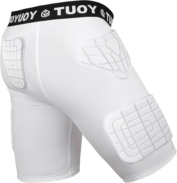 Football Girdle with Pads Padded Compression Short Hip Thigh Butt Tailbone Protector Pants Youth Adult Protective for Baseball Snowboard Skate Ski Kockey Cycling Baseball Rugby