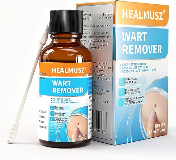 HEALMUSZ Wart Remover,Fast-Acting 17% Salicylic Acid Skin Corn Remover for Plantar Wart, Genital Wart.
