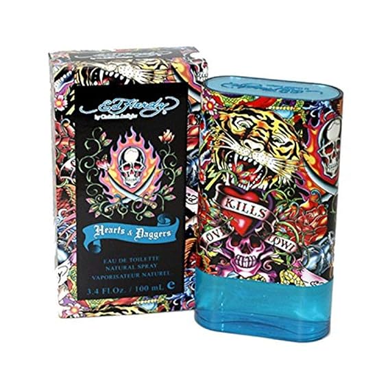 Christian Audigier Hardy Hearts & Daggers Eau De Toilette Spray for Men, 3.4 Ounce | Woody aromatic fragrance with fresh citrus, spicy herbs, and warm woody notes.