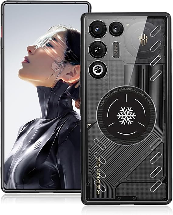 NOUKAJU REDMAGIC 11 Air用ケース、磁気携帯電話保護ケース、つや消しの質感、落下防止、衝撃吸収、包括的な保護、RED Magic 11 Air用保護カバーブラック