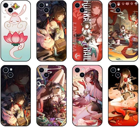 HSR Lingsha Phone Case Star Rail Dan Zhu Xianzhou Luofu Soft TPU Cover Multicolor