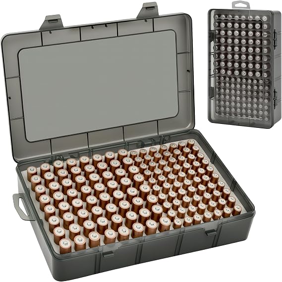 Xuerdon 134-Slot Battery Organizer Storage Case for AA and AAA Batteries