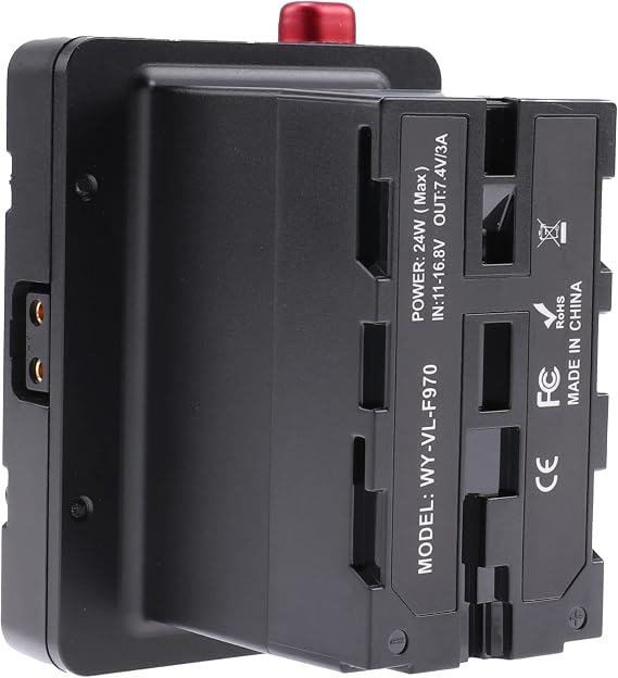 V-Lock V Mount D-tap Battery Plate Adapter to NP-F NP-F970 F960 F750 F770 F550 Battery Power Adapter for Camera Moniitor LED Light Z Cam E2 F6 S6 F8 Video Camera