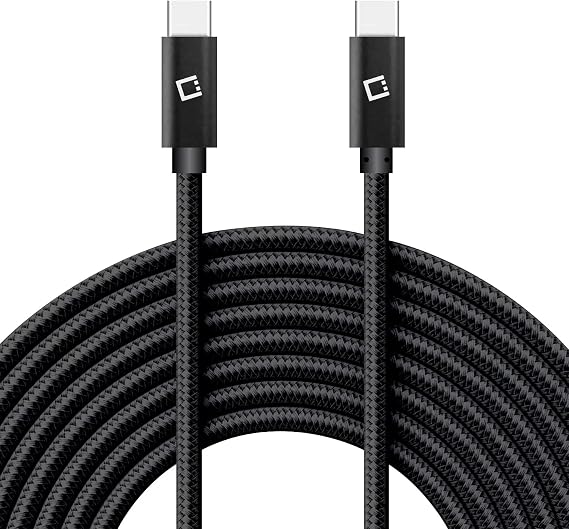 Dual USB-C/PD 60W Fast Charging Cord Compatible with ZTE Nubia Red Magic 5G Plus 5Gbps Data Transfer for Power Delivery Hi Capacity Charging (Black)