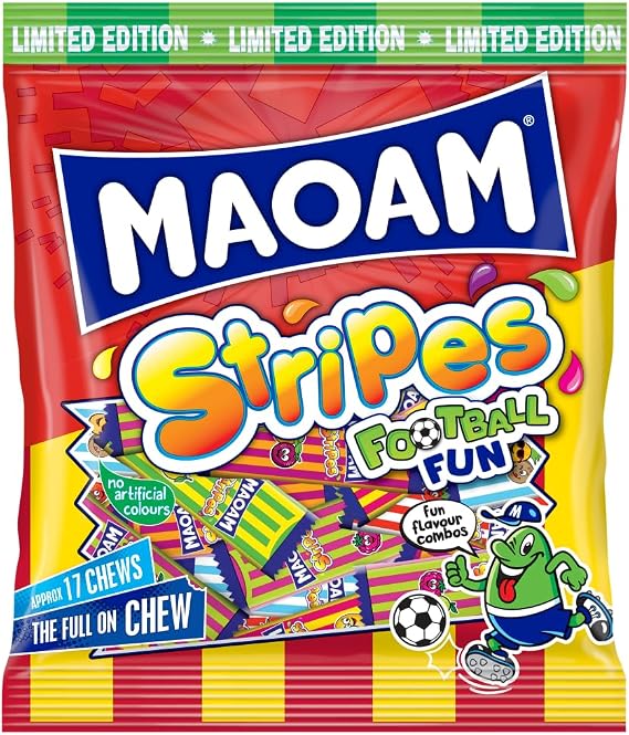 MAOAM Stripes Football Fun Sweets Sharebag 140g
