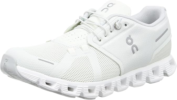 On Men's Cloud 5 Sneakers, Ice/White, 12