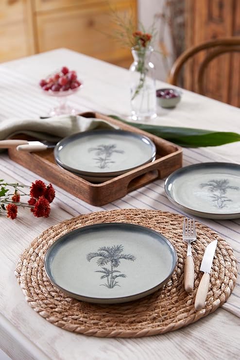 Kütahya Porselen Palmiye 4 Parça 21 Cm Pasta Tabağı 80795