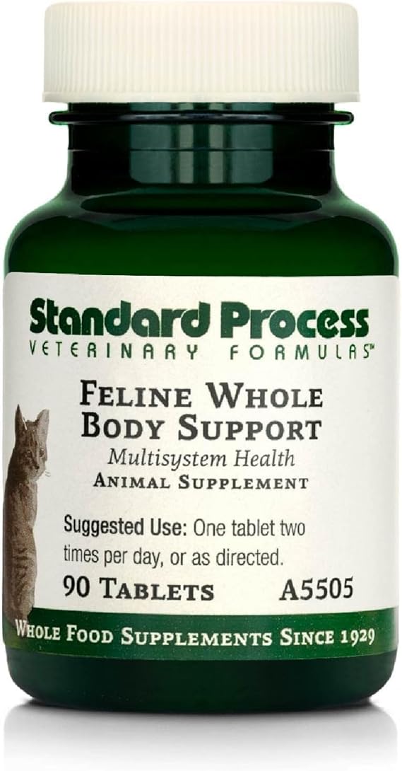 Standard Process Feline Whole Body Support, 90 Tablets | Nutritional Cat Supplement Providing General Multisystem Support for Daily Maintenance of All Body Systems