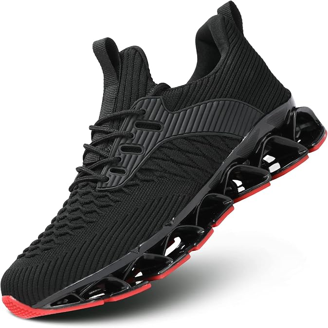 Men's Slip on Walking Running Shoes Blade Tennis Casual Fashion Sneakers Comfort Non Slip Work Sport Athletic Trainer