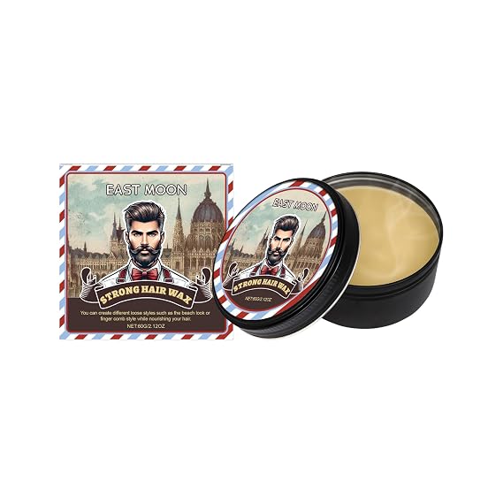 Strong Hold Hair Wax for Men - Firm Control Styling Paste, High Fixing & Re-workable, Creates Textured, Spiky or Sleek Hairstyles, Water-Based Formula Easy to Wash Out