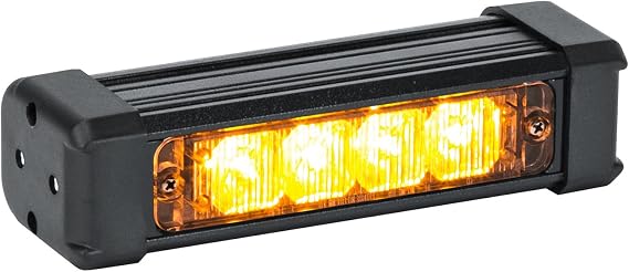 LAMPHUS SolarBlast 4W Amber LED Police Strobe Warning Deck Light Bar, Truck