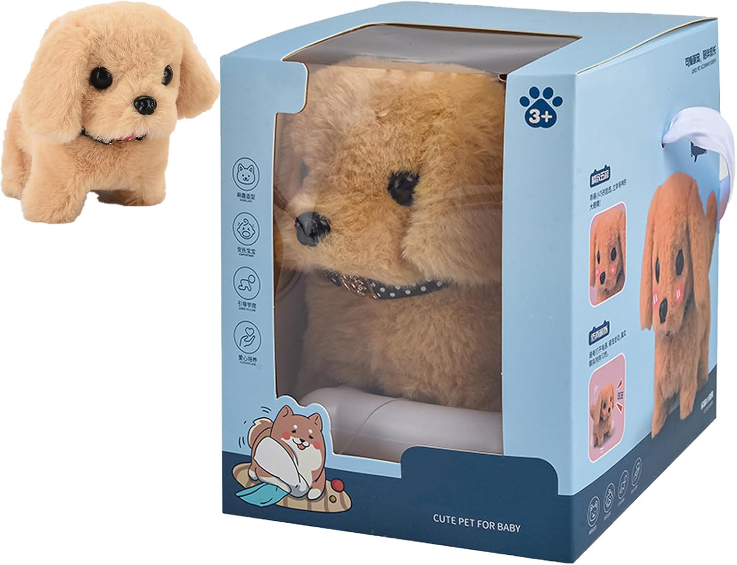 Smart Robot Dog - Robot Puppy, My Realistic RobotPuppy, RobotDog That Acts Like a Real Dogs, 2025 New Upgrade Robotic Puppy for Tail Wagging, Barking, Walking Brown