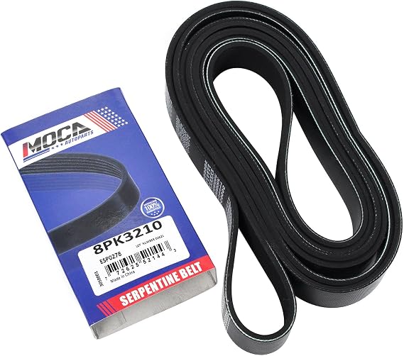 8PK3210 EPDM Serpentine Belt Fit 03-10 Dodge Ram 2500-5500, 03-07 Ford F-250-550 Super Duty, 11-12 Ram 2500