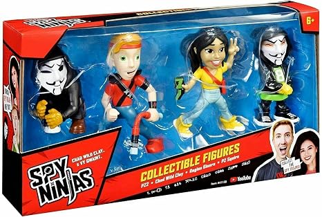 Spy Ninjas Collectible Figure 4-Pack with Chad, Multicolor, (41130)
