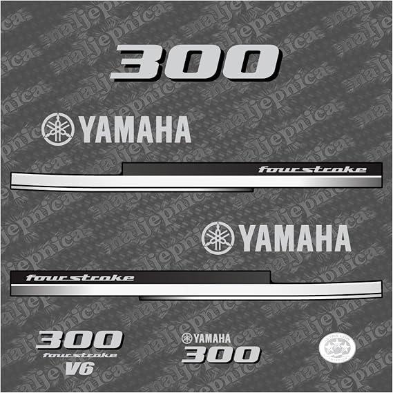 411 Decals Aftermarket Replacement for Yamaha 300 Four Stroke (2008) Outboard Decal (Sticker) Set