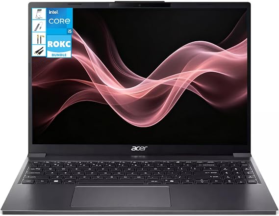 Acer Aspire Go 15 Laptop, 15.6" WUXGA Display, 8GB LPDDR5 RAM|256GB SSD, i5