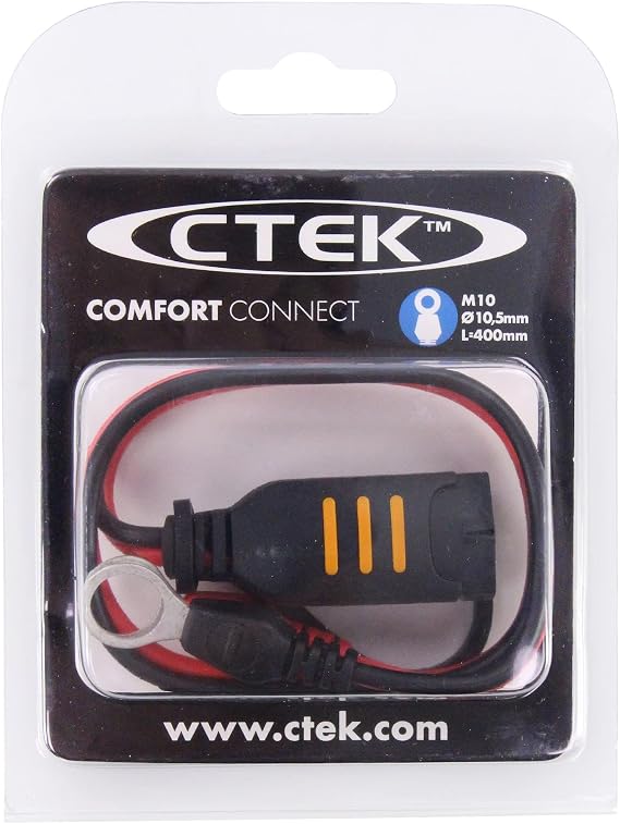 CTEK Connect Eyelet M10, Permanent Connection for Hard-to-Reach Batteries, 10 mm, Safe, Secure, Quick and Easy Connection to Your CTEK Battery Charger, for Cars, Motorcycles & Other Vehicles