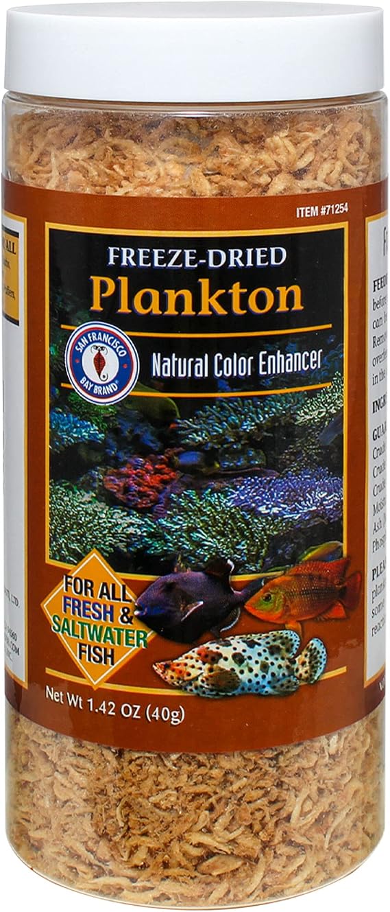 San Francisco Bay Brand Freeze-Dried Plankton Fish Food -1.42 oz (40g)