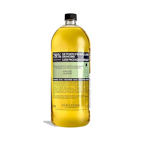 L'OCCITANE Almond Shower Oil, Cleansing Body Wash & Shaving Base, Vegan