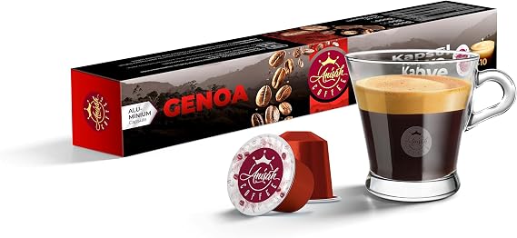 Anisah Coffee Genoa Nespresso Compatible Capsule Coffee, 10-pack