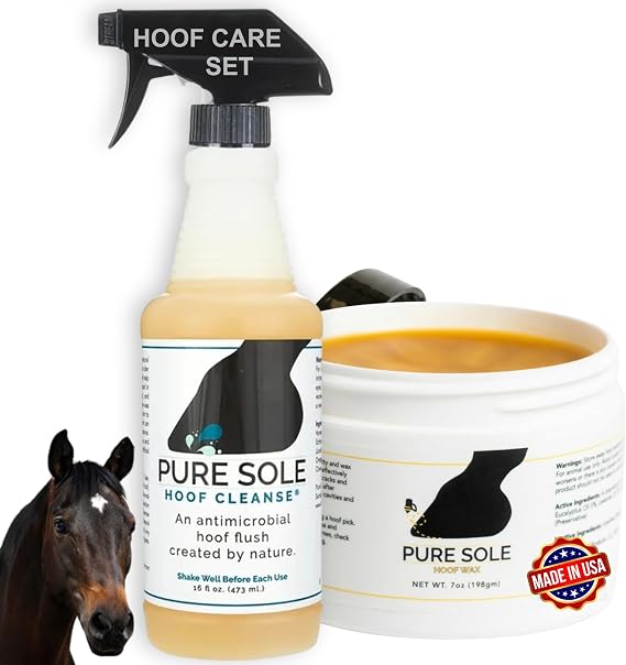 Horse Hoof Care Bundle Hoof Wax Hoof Cleanse Spray