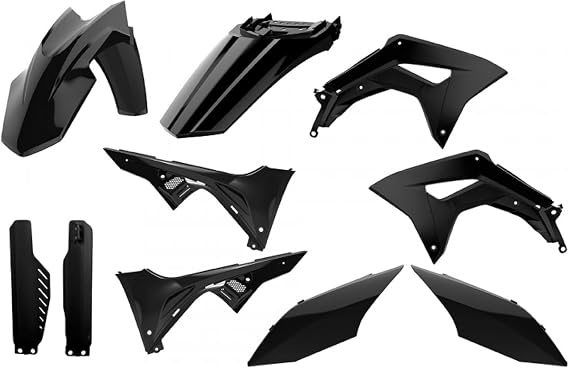 Polisport Motocross (MX) Replica Plastic Kit for Honda CRF 150L (2017-25) Dirt Bike OEM Quality, Durable, Flexible & Perfect Fit Black