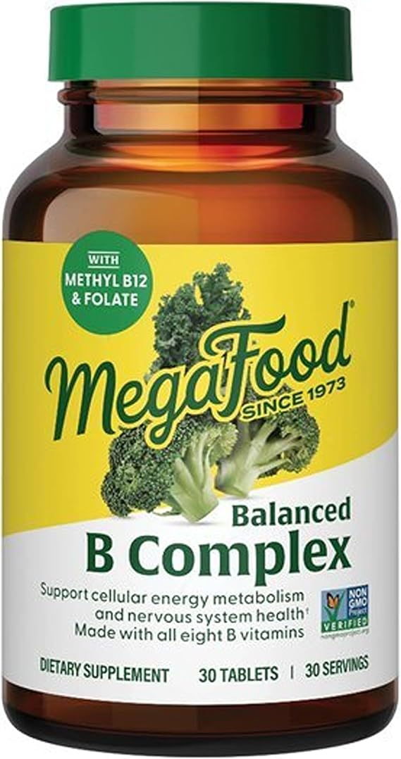 MegaFood Balanced B Complex, Cellular Energy Metabolism Support, 30 Tablets