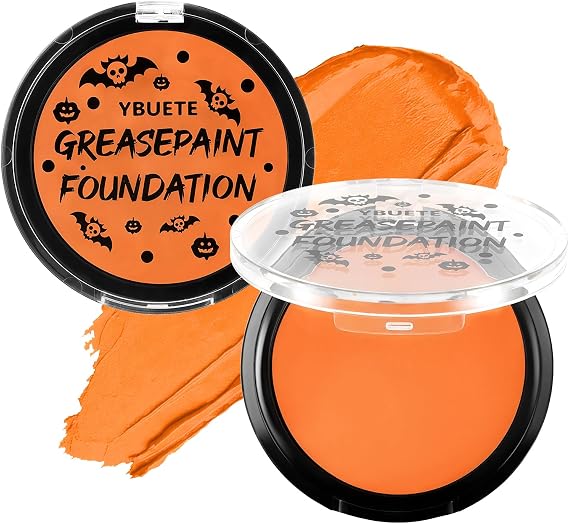 YBUETE Orange Oil Based Face Body Painting Foundation for Halloween SFX