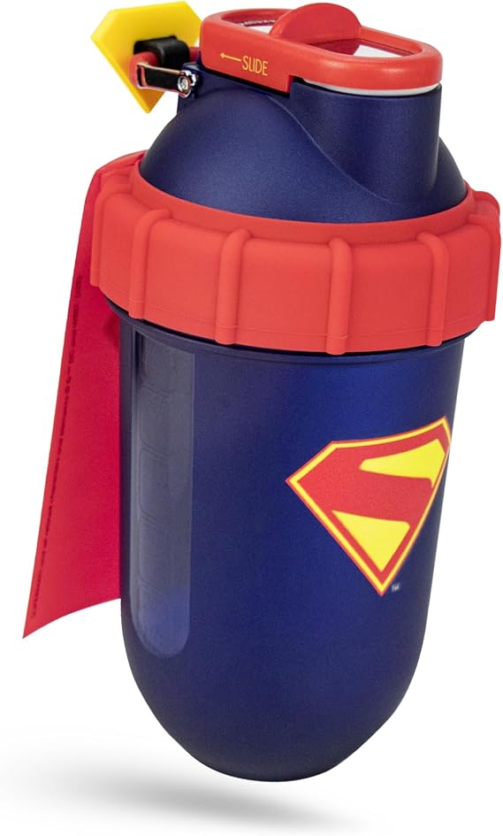 SHAKESPHERE Superman Limited Edition 15.2oz Shaker Cup, Steel Slide Cap