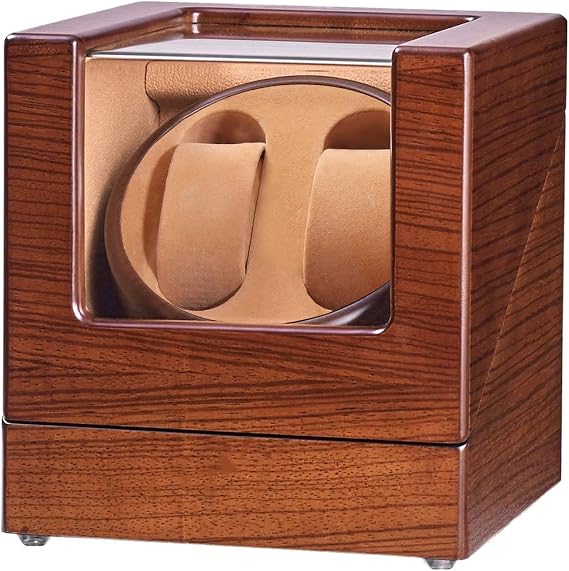 JQUEEN Double Watch Winder with Quiet Japanese Mabuchi Motor (Mandshurica)