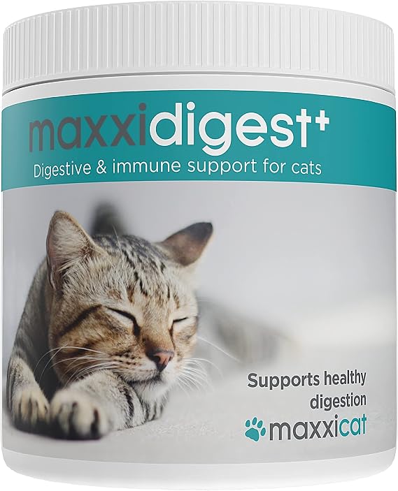 maxxipaws maxxidigest+ Probiotic & Enzyme Powder for Cats - Gut Aid 3.2 oz