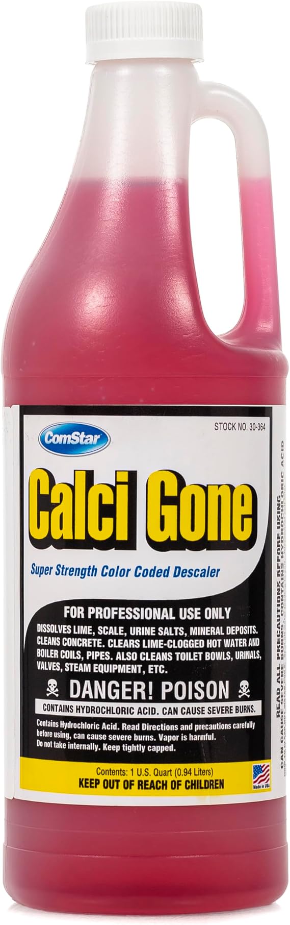 Calci Gone 1 qt Super Strength Industrial Descaler, Color Coded