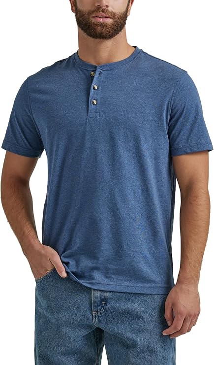 Wrangler Authentics Men's Short Sleeve Henley Tee