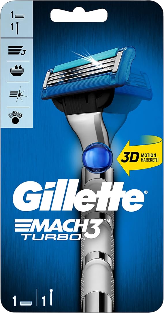 Gillette Mach3 Turbo Shaver + Razor (1 Piece)