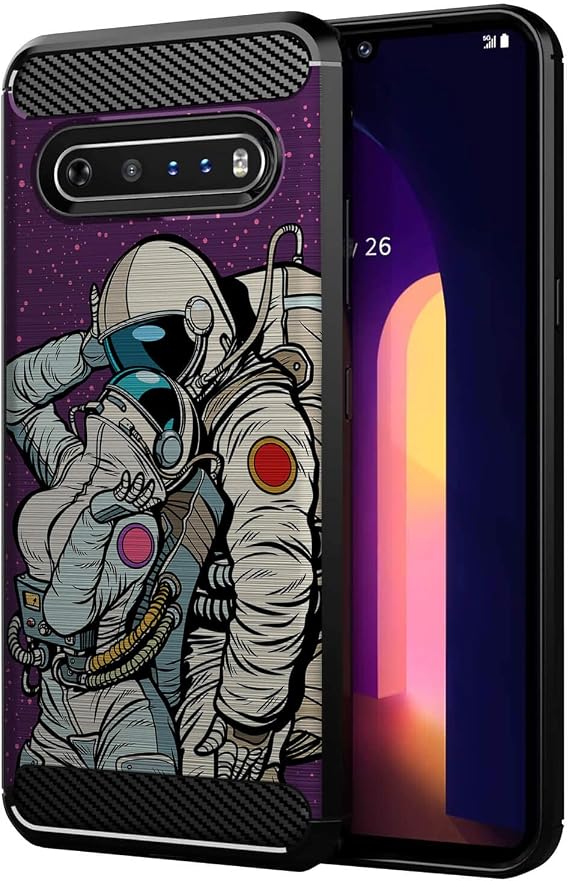 CasesOnDeck Case Compatible with [LG V60 Case/LG V60 ThinQ (2020)] Pictorial Patterned TPU Design Case Flexible Slim and Elegant (Deep Space Romance)