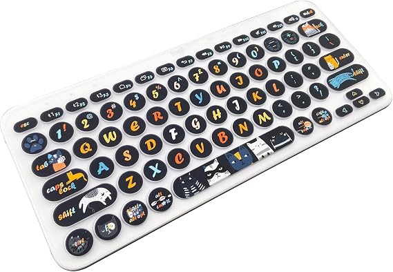 Silicone Keyboard Cover Skin for Logitech K380/Pebble Keys 2 K380s Multi-Device Keyboard, Cat