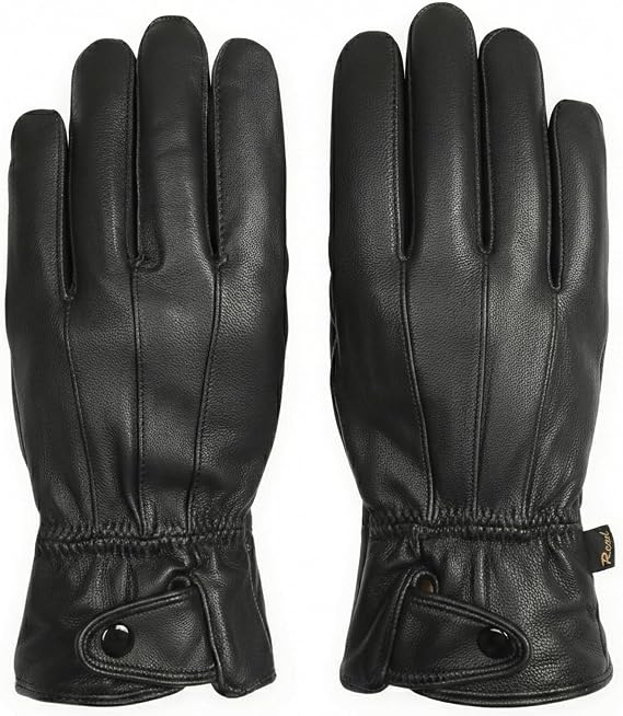 REED Men's Genuine Leather Warm Lined Driving Gloves