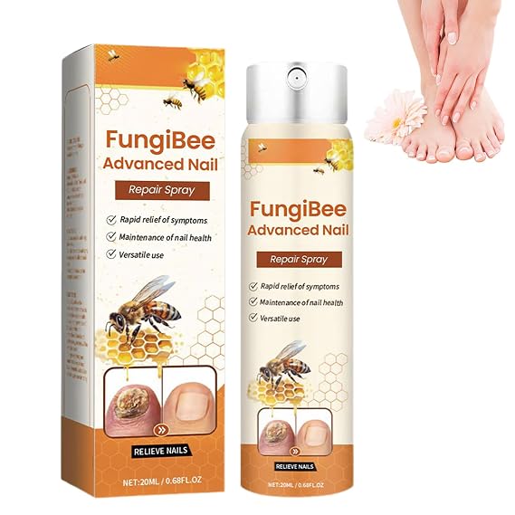 FungiBee Advanced Nail Repair Spray, Professional Bee Venom Nail Soothing Spray, nail Repair for Damaged Nails, Nails Care, Nails Repair Essence Serum for Damaged Nails Safely and Gently (1PC)