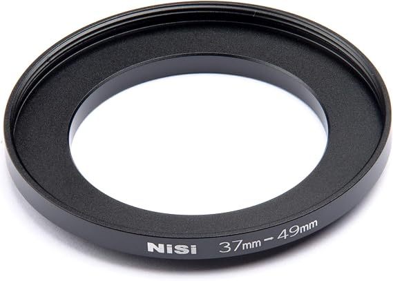 NiSi 37mm Adaptor for P49 Filter Holder, 37-49mm Step-Up Ring | Aluminum-alloy 37mm adapter with 49mm thread and screw-on mount for photography, filters and lens protection