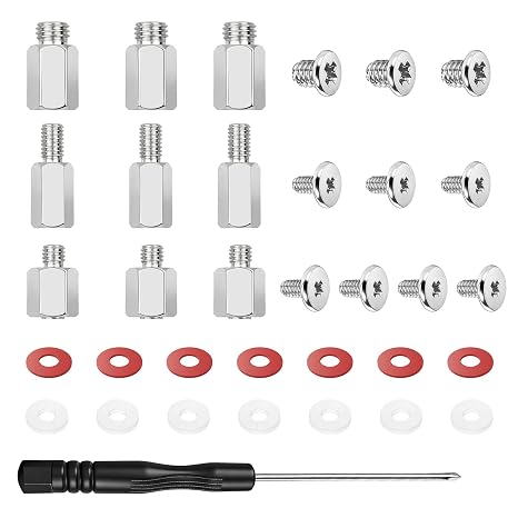 34PCS M.2 SSD Screws Standoffs, for Laptop PC Repair & DIY, Silver