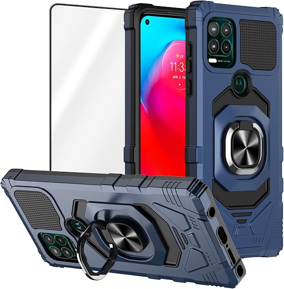 Ailiber for BLU G91 Max Magnetic Stand Case, Screen Protector-Blue